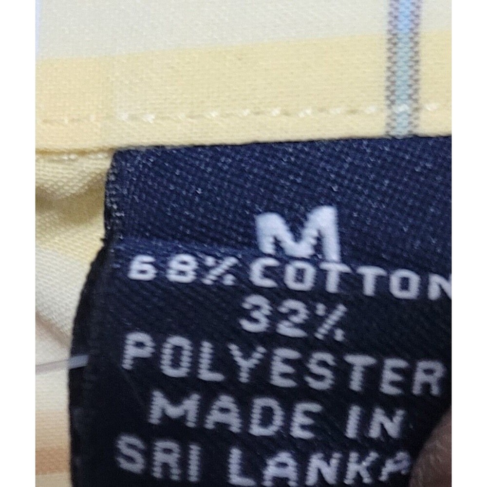 ROUNDTREE & YORKE Easy Care Shirt Mens M Yellow Plaid Short Sleeve Butto… - Picture 10 of 11